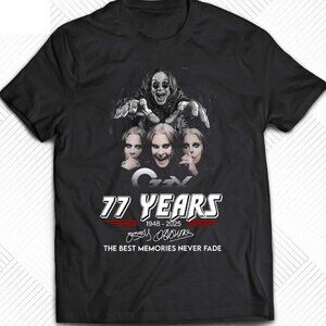 Ozzy 77 Years 1948–2025 Tribute Shirt | Rock Legend Memorial Graphic Tee | 90